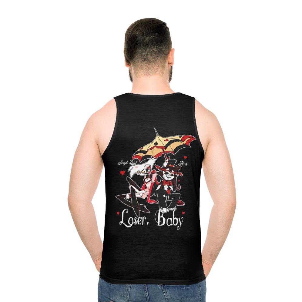 Hazbin Hotel Angel Dust and Husk Unisex Tank Top - men back