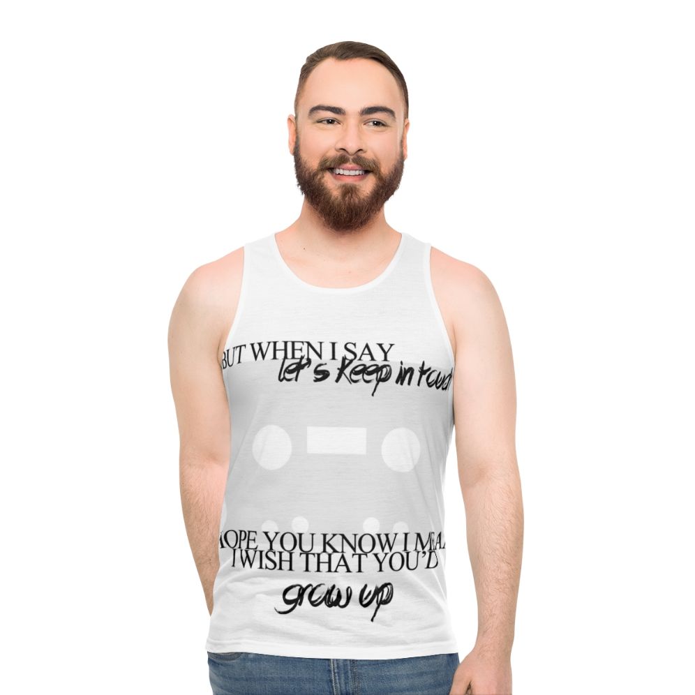 "Let's Keep In Touch" Unisex Band Graphic Tank Top - men