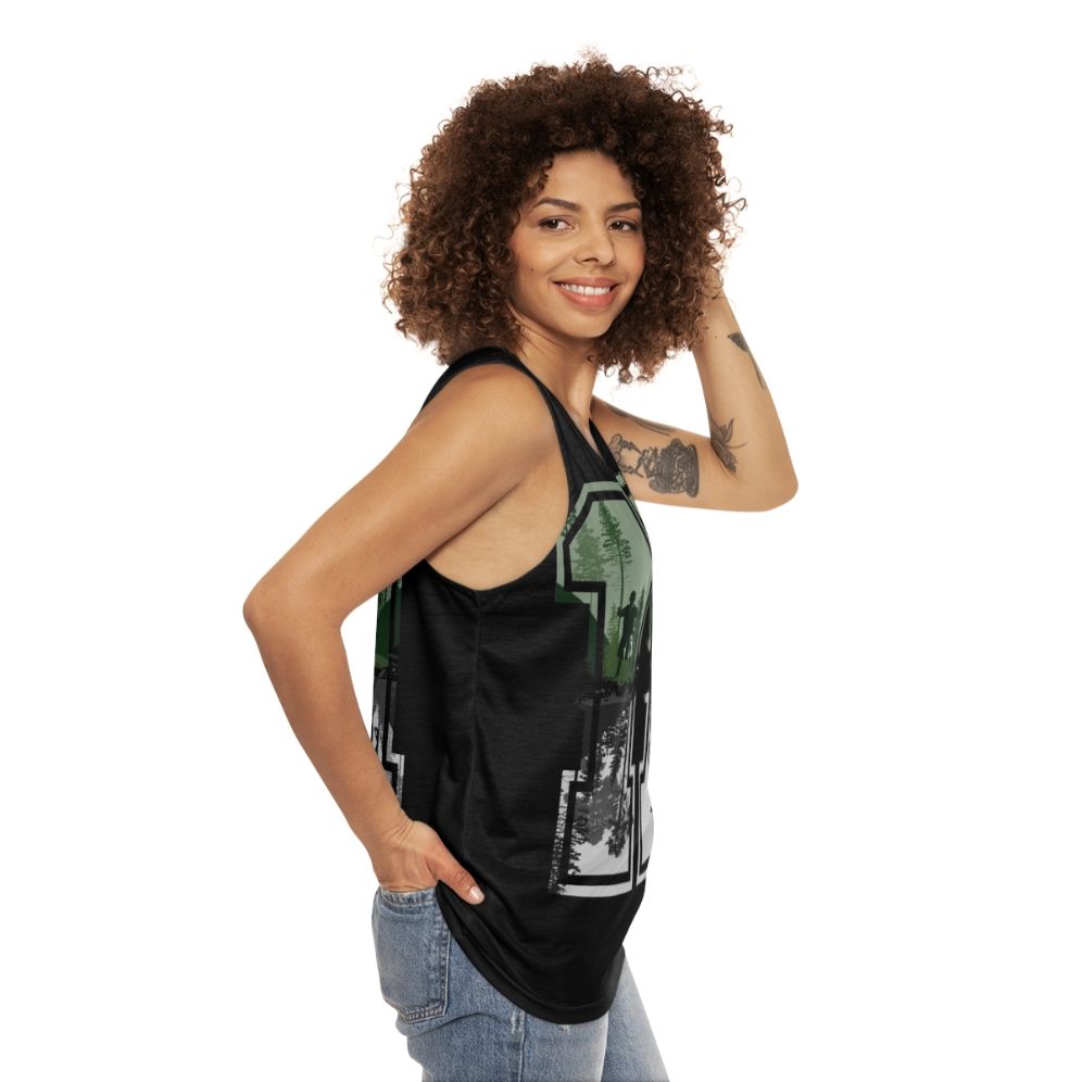 Stranger Things Eleven Unisex Retro Tank Top - women side