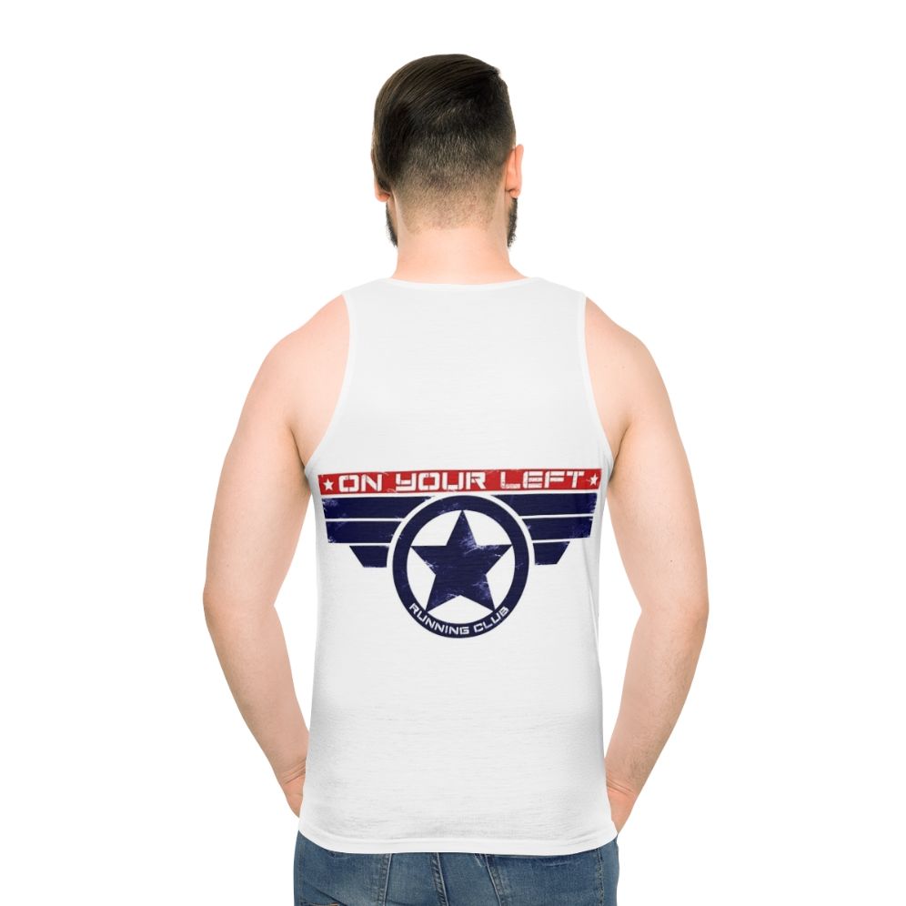 Marvel-inspired unisex tank top for fitness and running - men back