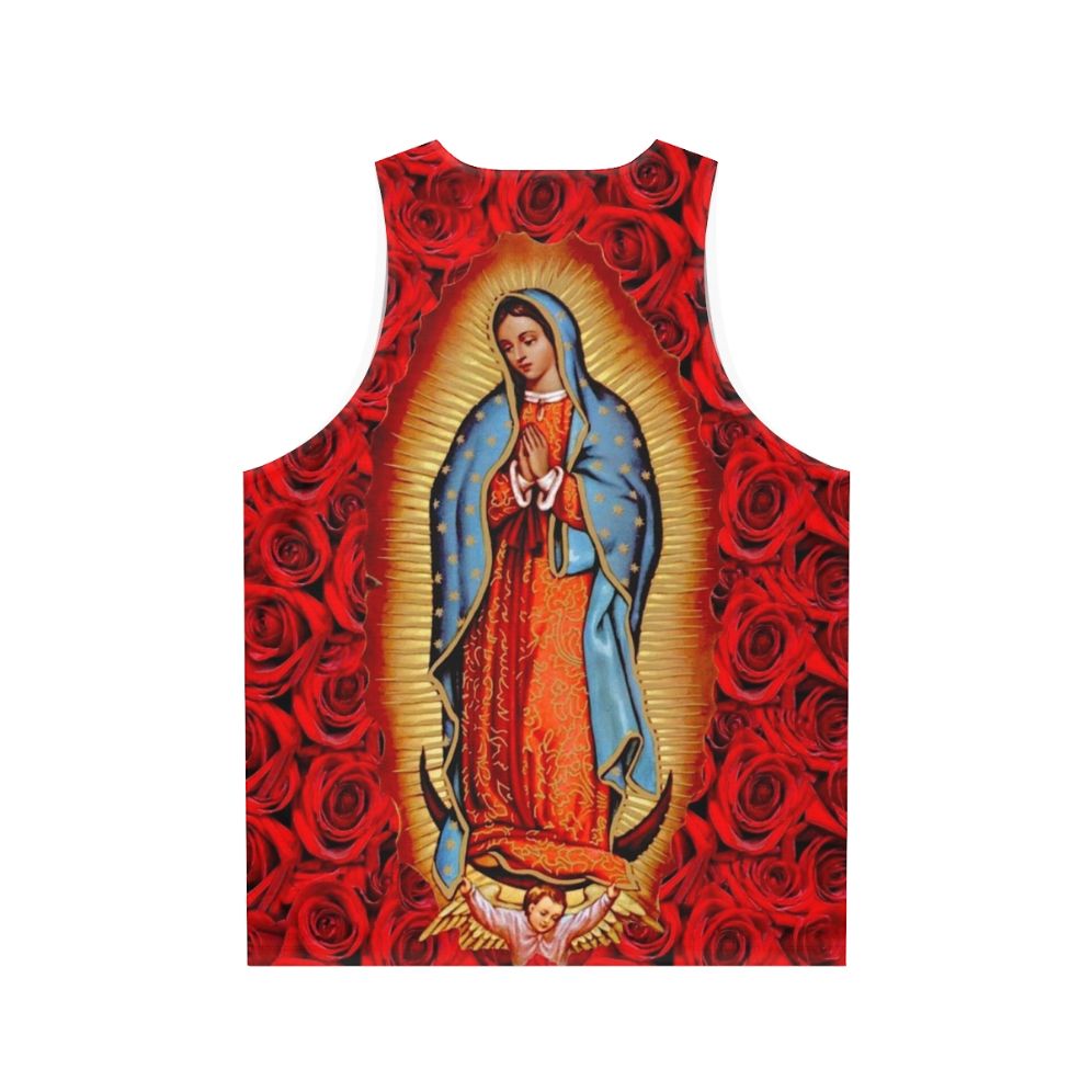 Virgen De Guadalupe Unisex Catholic Lowrider Tank Top - Back