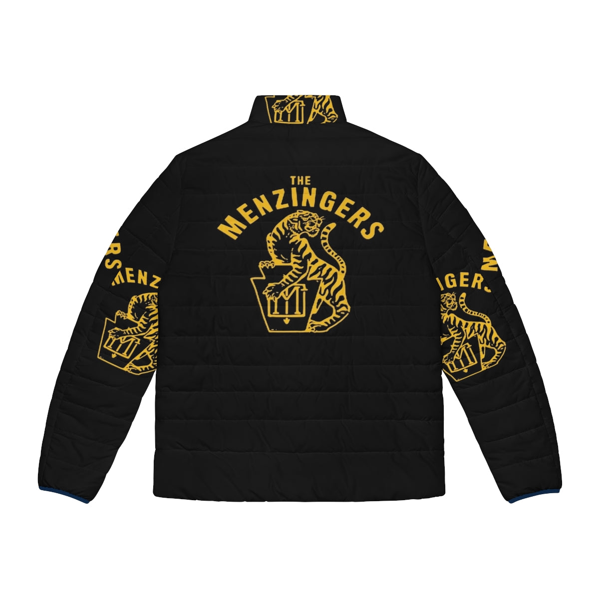 Macan Art Puffer Jacket featuring The Menzingers punk rock band - Back