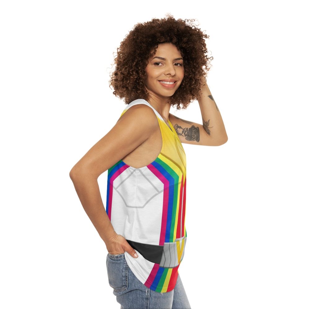 Colorful Unisex Zenkaiser Super Sentai Tank Top - women side