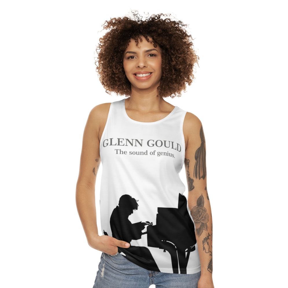 Glenn Gould The Pianist Piano Unisex Tank Top - women