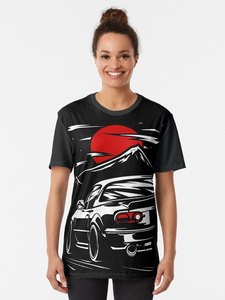 Mazda MX-5 Miata graphic t-shirt with zoom zoom design for car lovers - Women