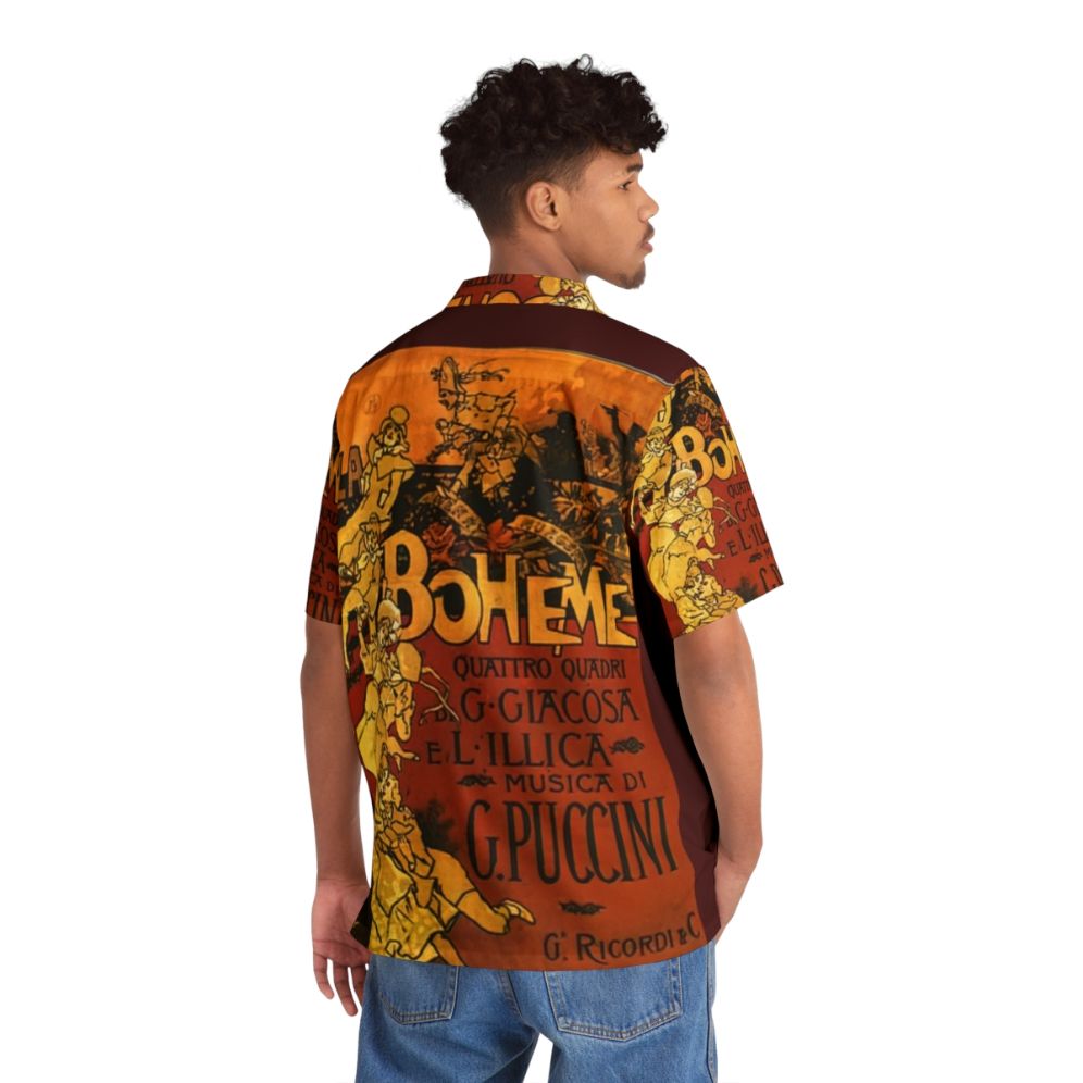 Boheme Opera Hawaiian Shirt with Puccini Opera Artwork - People Back