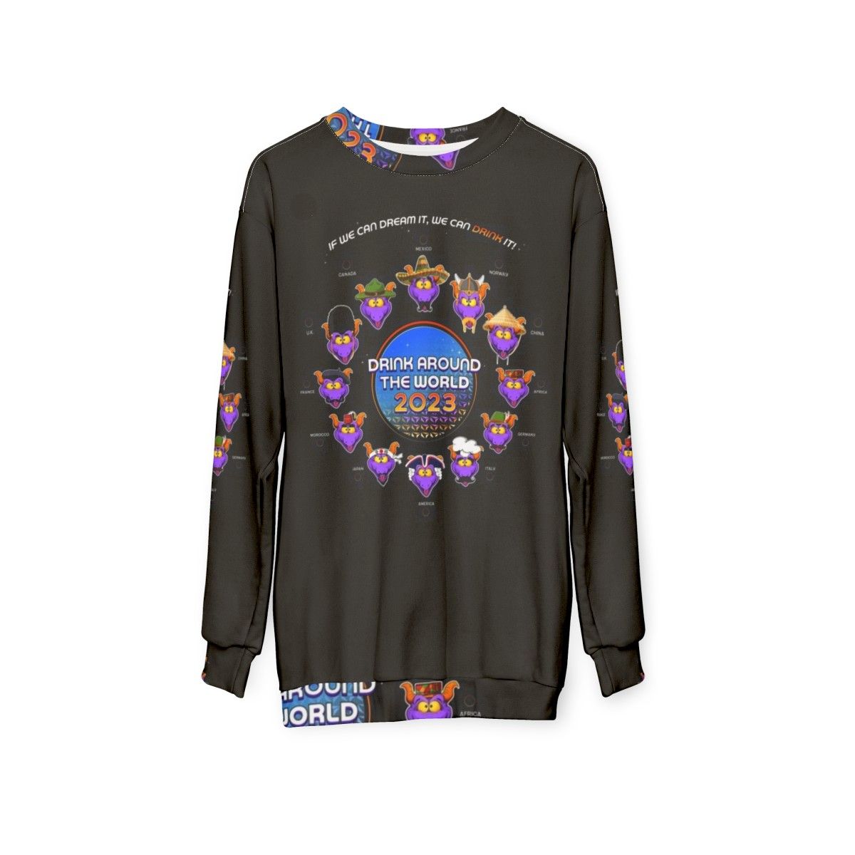 Drink Around The World 2023 Epcot Sweatshirt - hanging