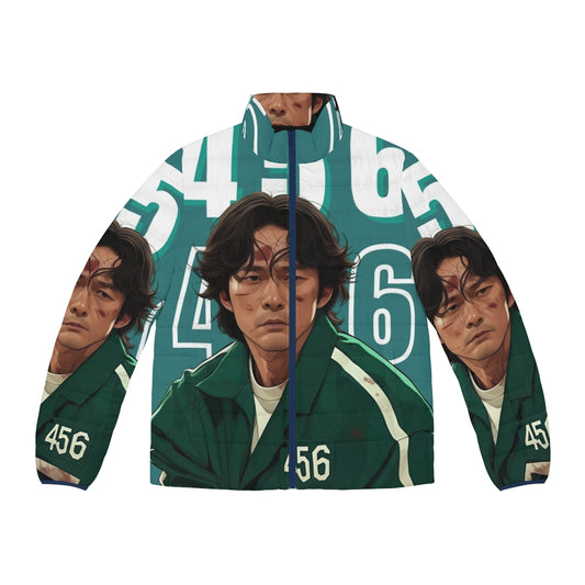 Squid Game Player 456 Seong Gi Hun Puffer Jacket, Officially Licensed Squid Game Merchandise