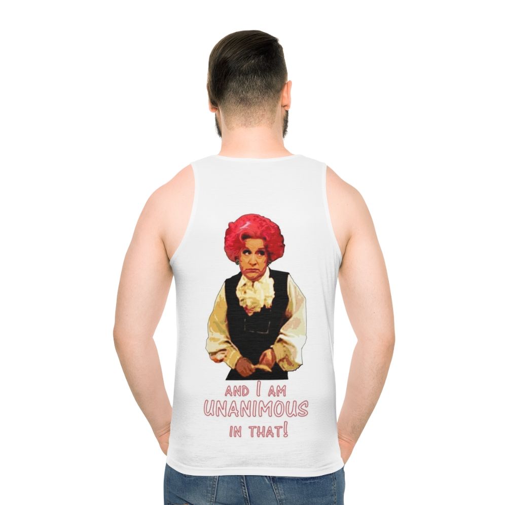 Unisex tank top with LGBT pride design - men back