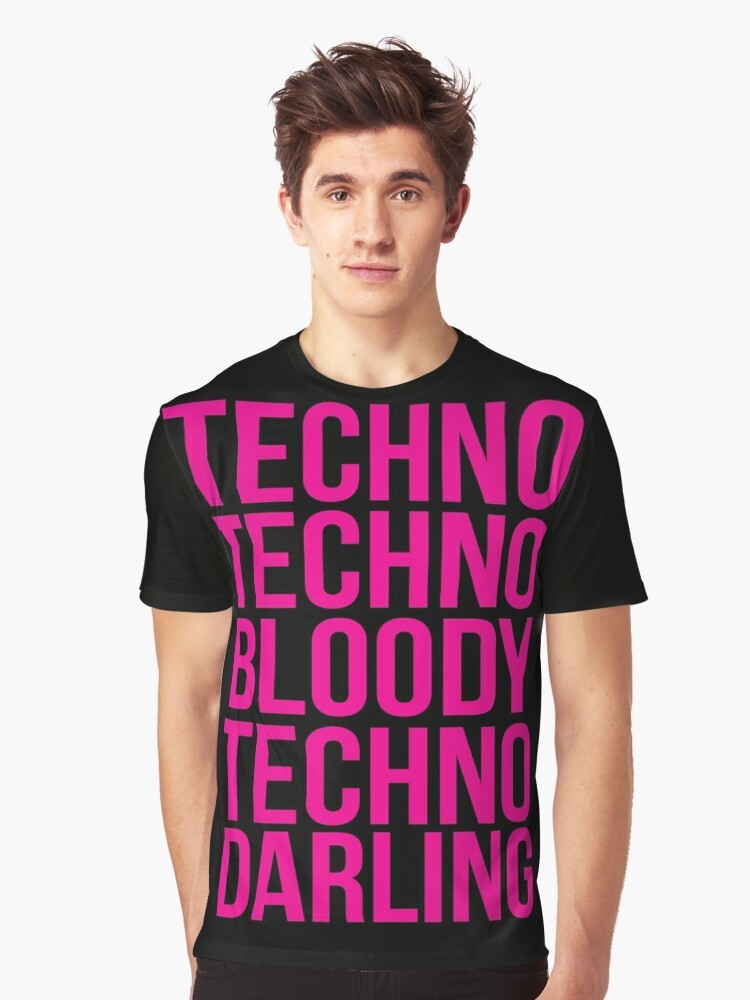 Absolutely Fabulous Techno Graphic T-Shirt featuring a colorful techno-inspired design - Men