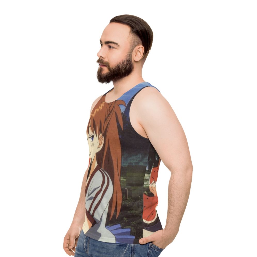 Smug Anime Unisex Tank Top - men side