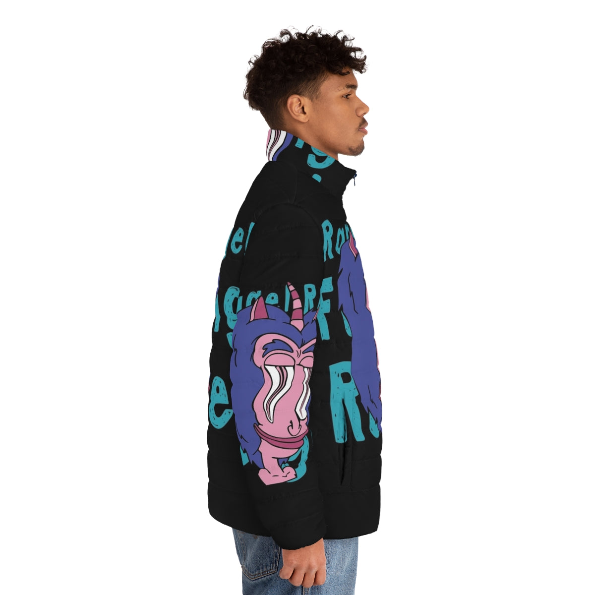 Big Mouth Hormone Monster Puffer Jacket 2 - Cozy and Cartoon-Inspired - men side right