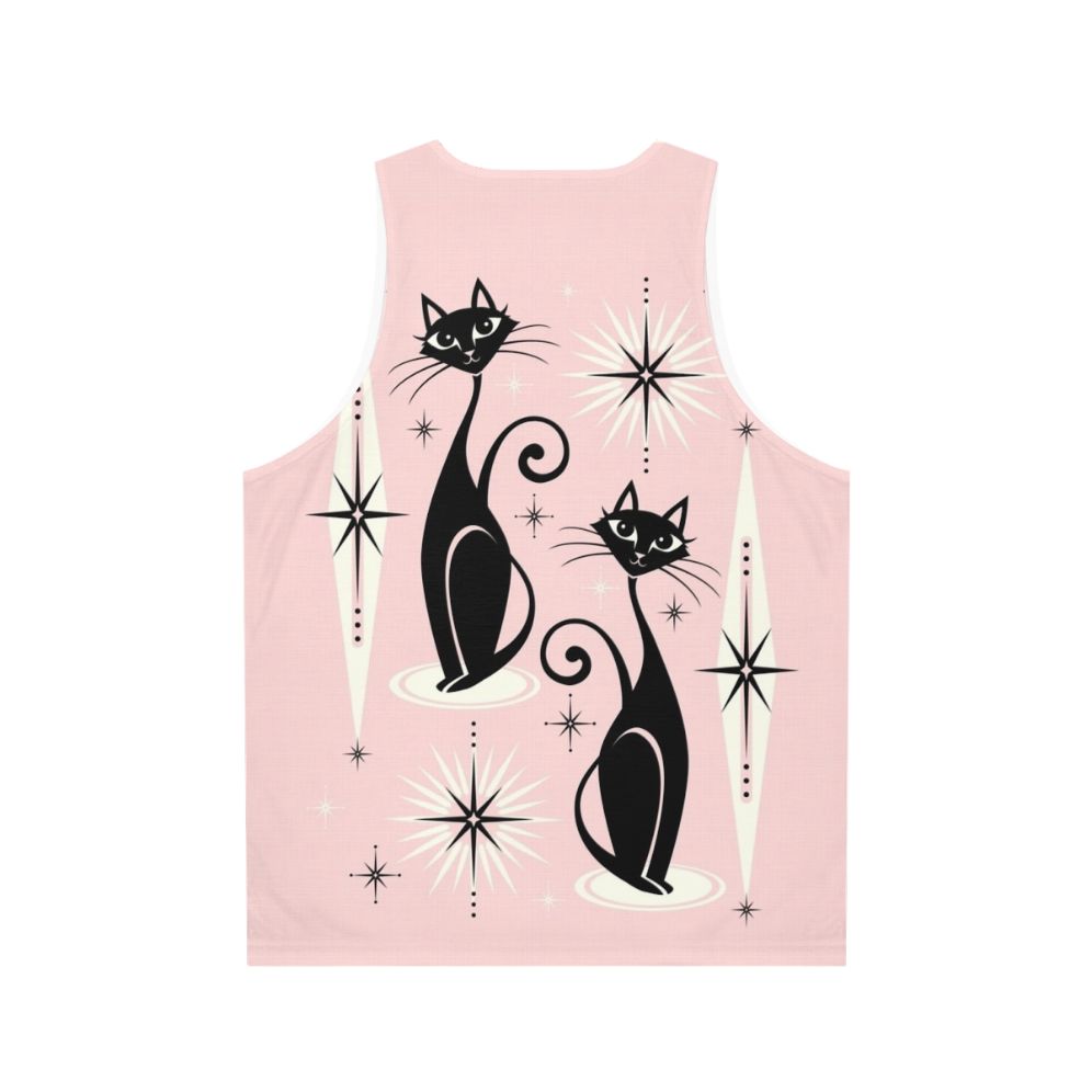 Atomic Meow Unisex Mid-Century Modern Tank Top - Back