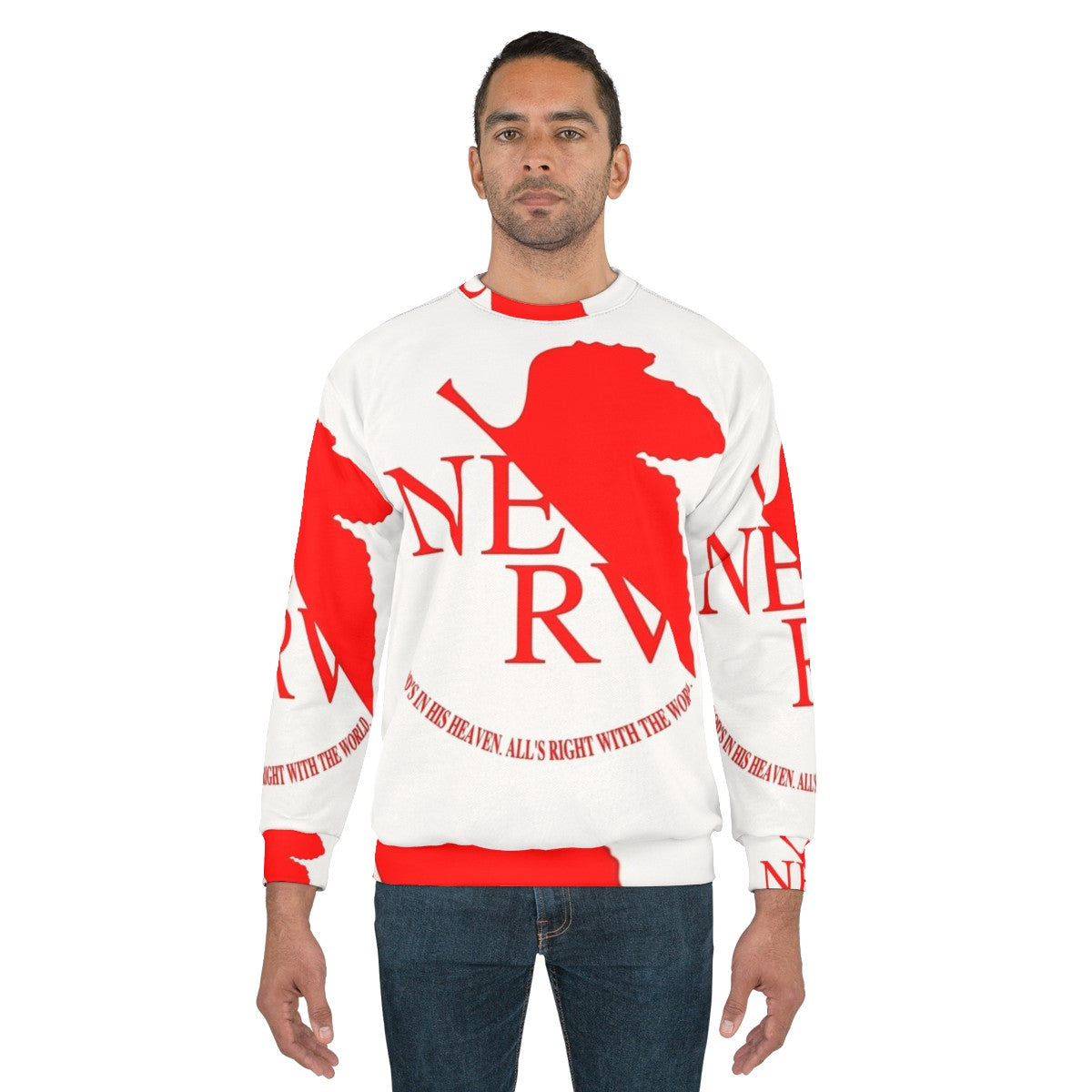 NERV logo evangelion sweatshirt - men