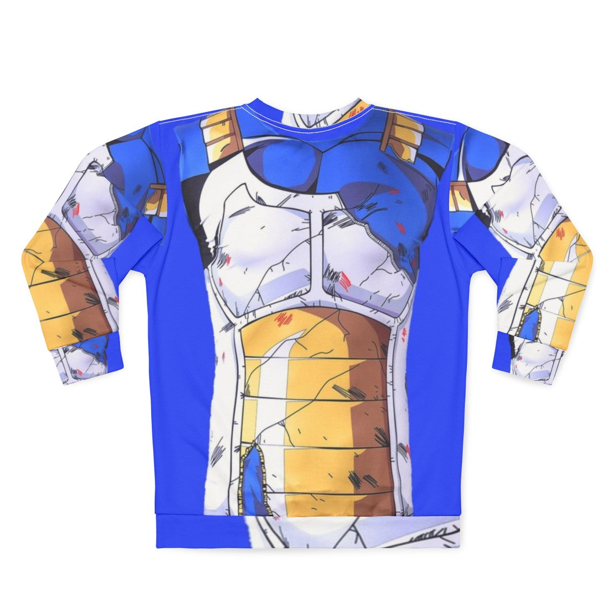 Vegeta's Saiyan Armor Sweatshirt - DBZ Anime Manga Otaku Fashion - Back