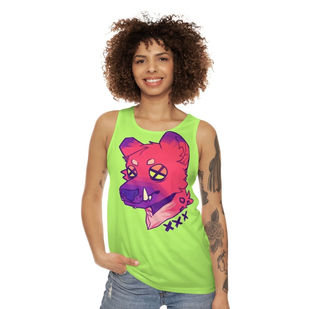 Unisex animal print tank top - women