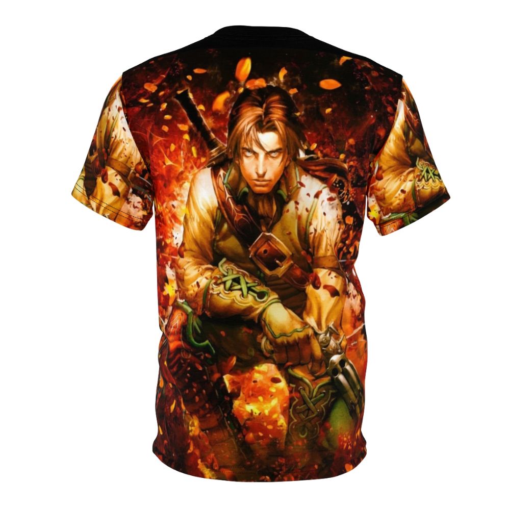 Vintage-style t-shirt featuring the iconic Fable 2 game artwork - Back