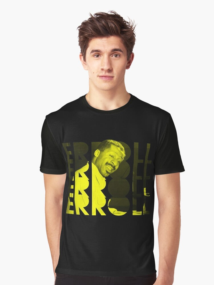 Stylish graphic t-shirt featuring the name and iconic imagery of jazz pianist Erroll Garner - Men