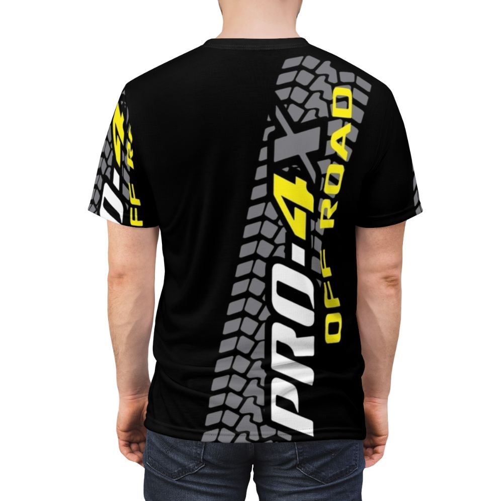 Pro 4X inspired t-shirt featuring Nissan off-road design - men back