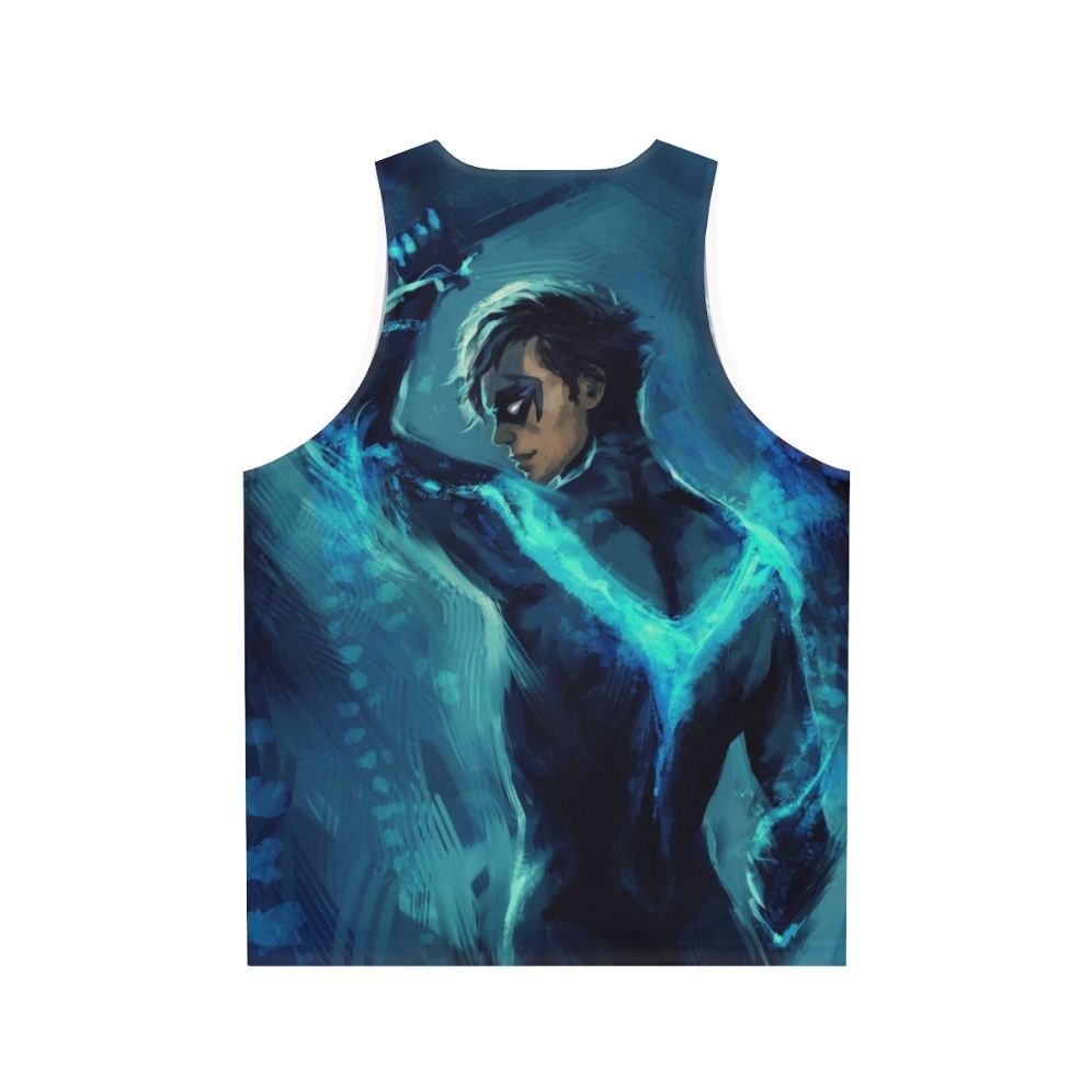 Nightwing superhero unisex blue tank top - Back