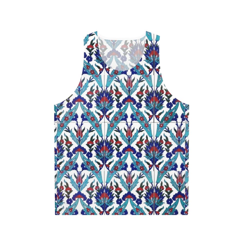 Turkish Iznik Floral Pattern Unisex Tank Top