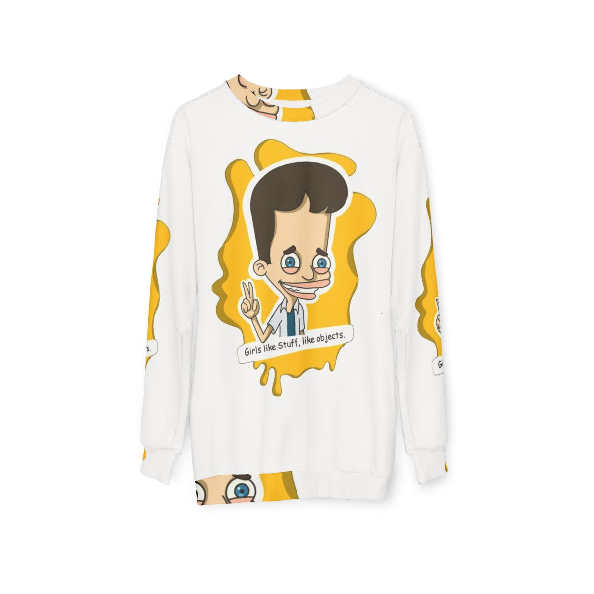 Big Mouth Netflix Sweatshirt featuring the show's iconic character - hanging