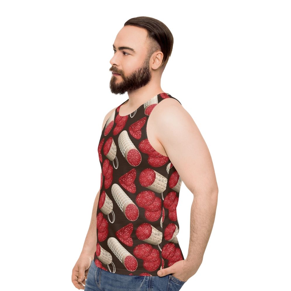 Salami time unisex tank top - men side