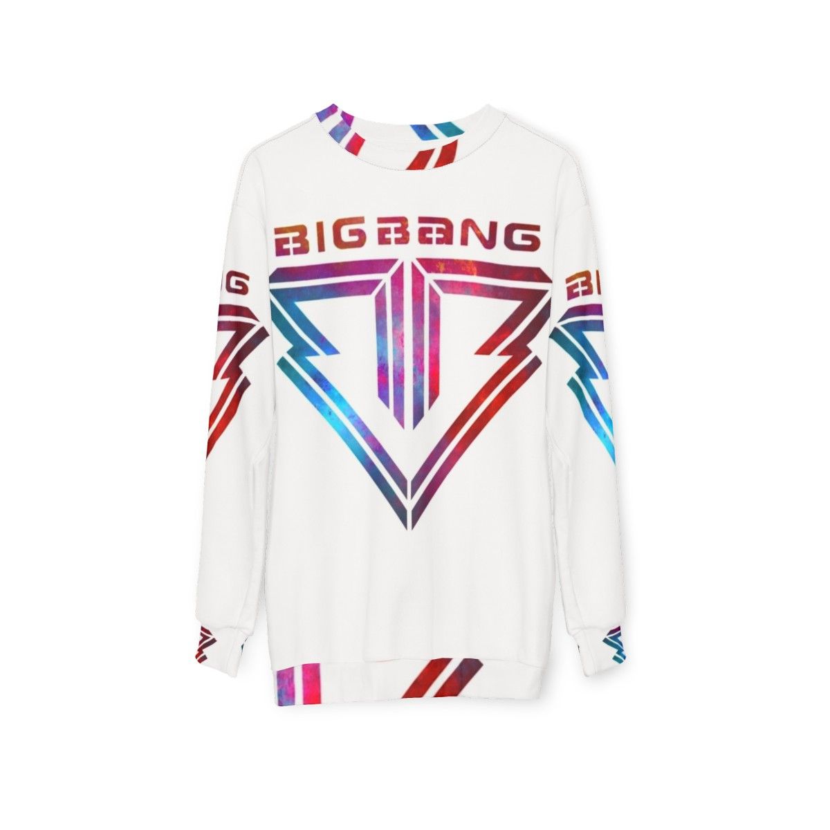 Big Bang Smokey Sweatshirt with K-Pop Music Branding - hanging