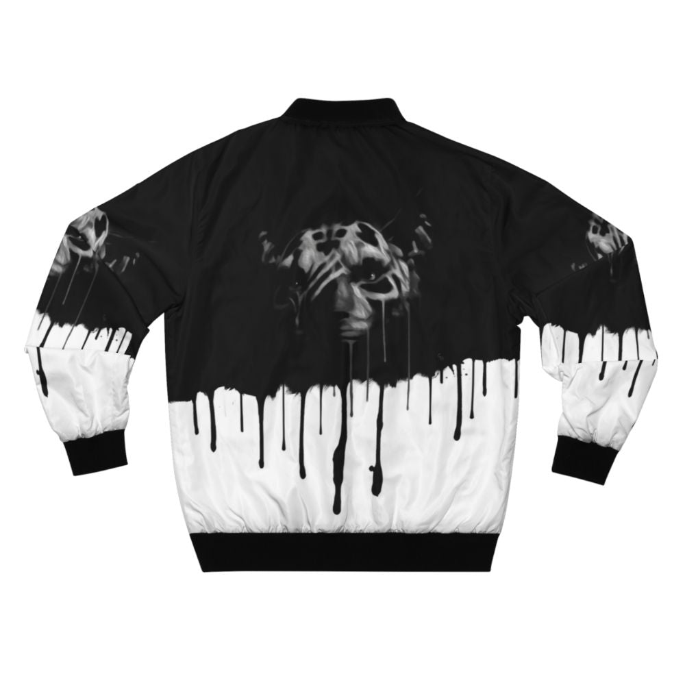 Messy Inigo Bomber Jacket with Splatter Design - Back