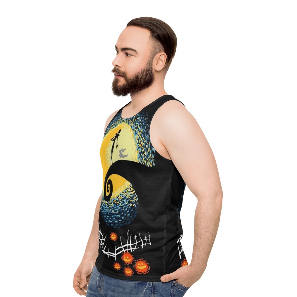 Starry Nightmare Jack Skellington Unisex Tank Top - men side