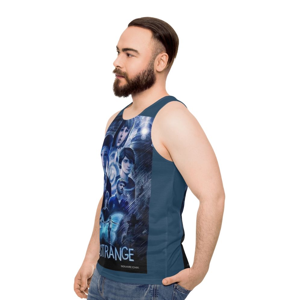 Life Is Strange video game inspired unisex tank top with movie poster design - men side