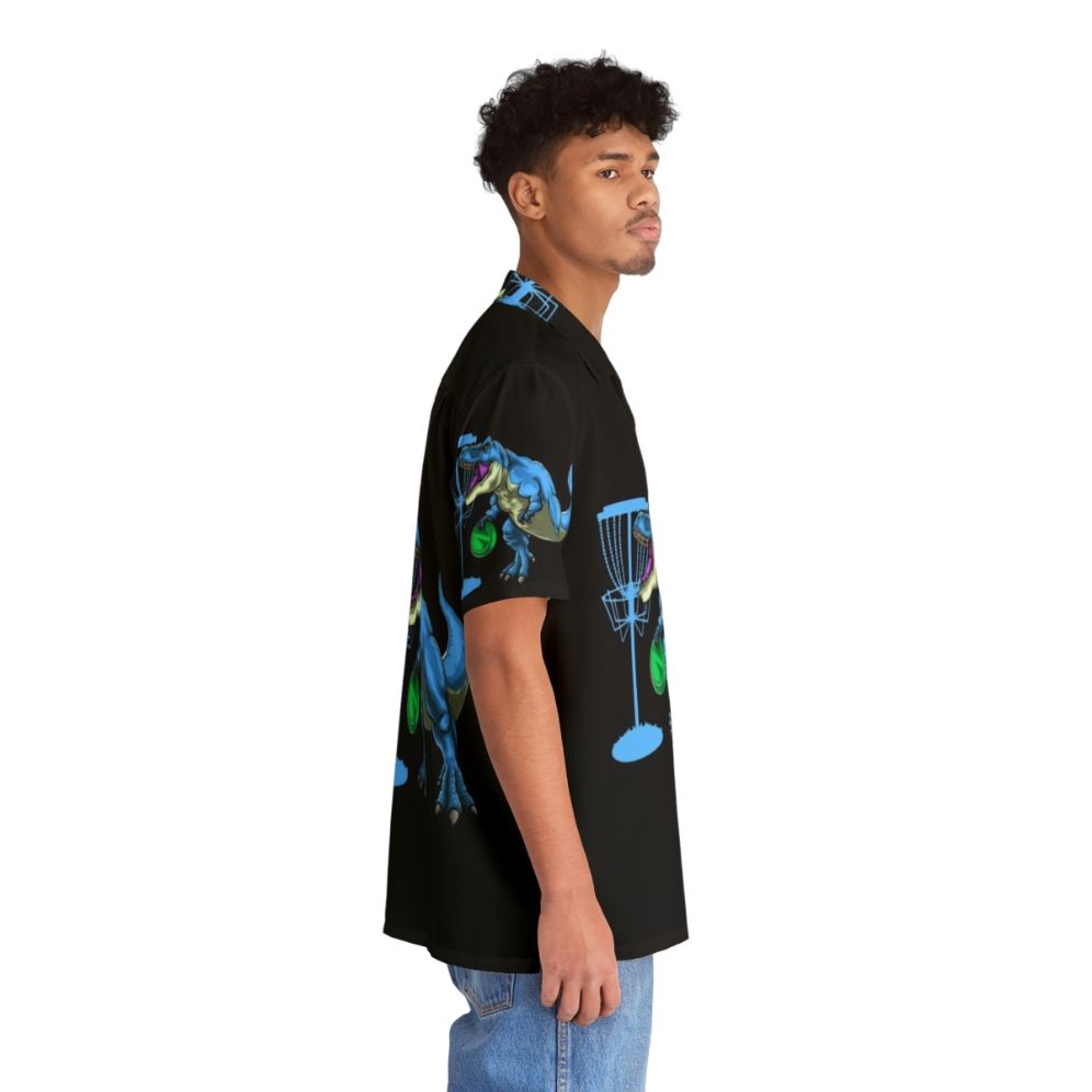 Disc Golfing Dinosaur Hawaiian Shirt - People Pight