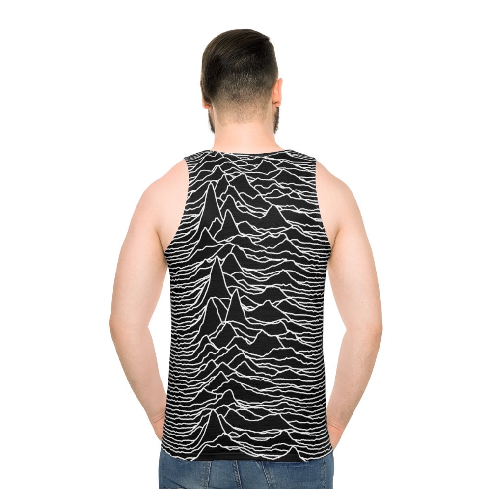 Unknown Pleasures Album Cover Graphic Tank Top - men back