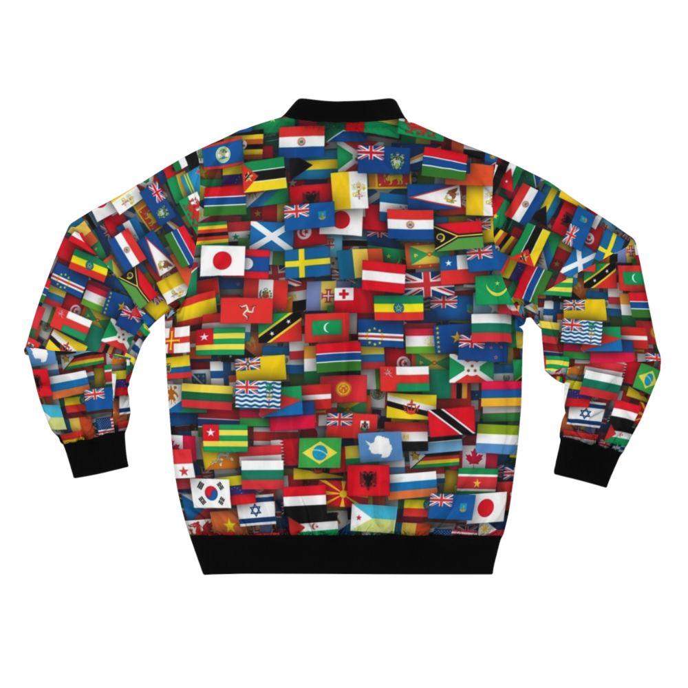 Bomber jacket with flags of all countries of the world - Back