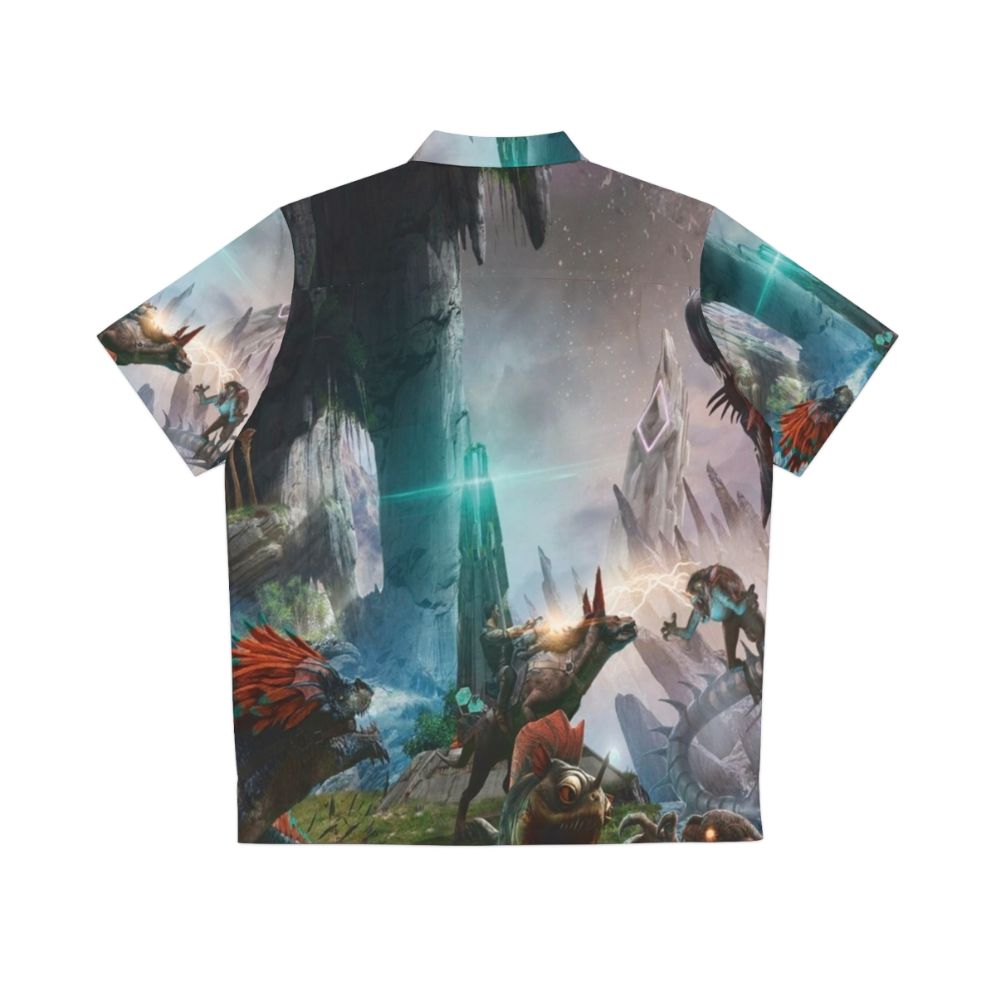 Ark Survival Evolved Dino Fight Hawaiian Shirt - Back