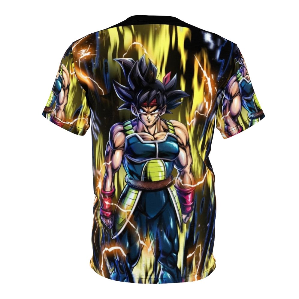 Bardock inspired anime fan art t-shirt featuring Goku, Vegeta, Broly, and other Dragon Ball characters - Back