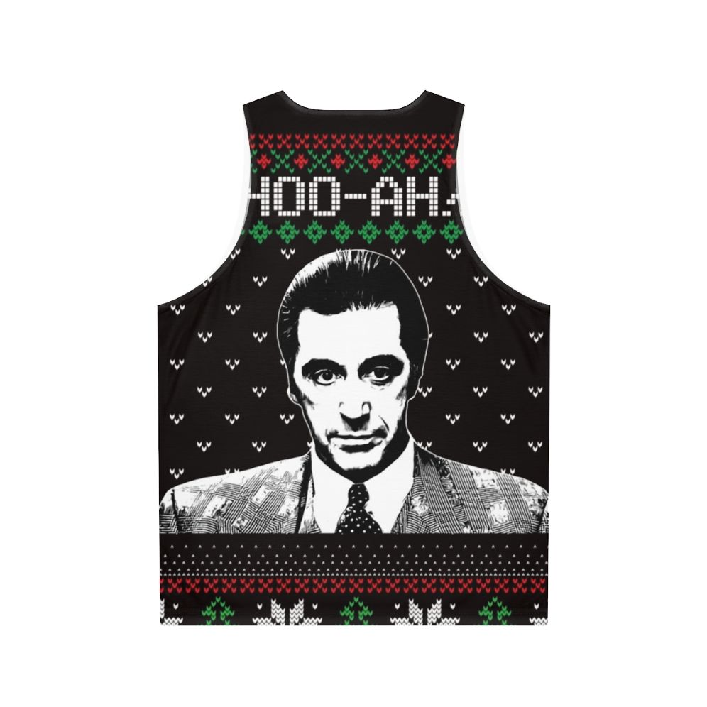 Unisex Ugly Christmas Sweater Tank Top - Back