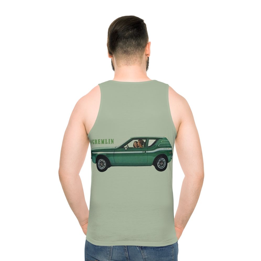 Retro 1970s AMC Gremlin unisex tank top - men back