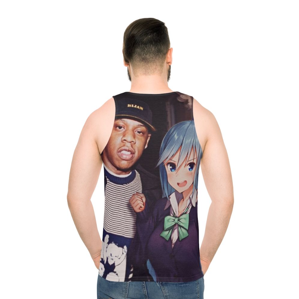 Jay Z x Aqua Anime Unisex Tank Top - men back