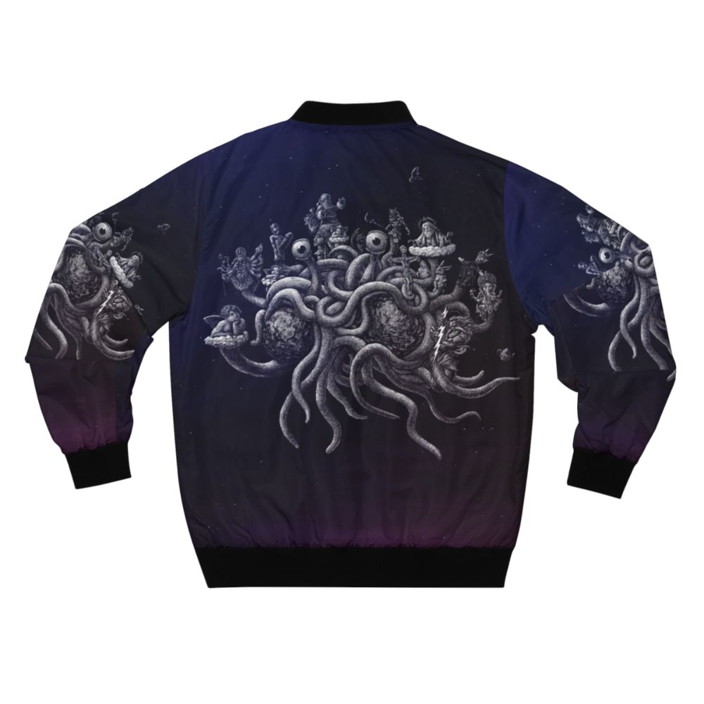 The Flying Spaghetti Monster (FSM) Pastafarian Bomber Jacket - Back