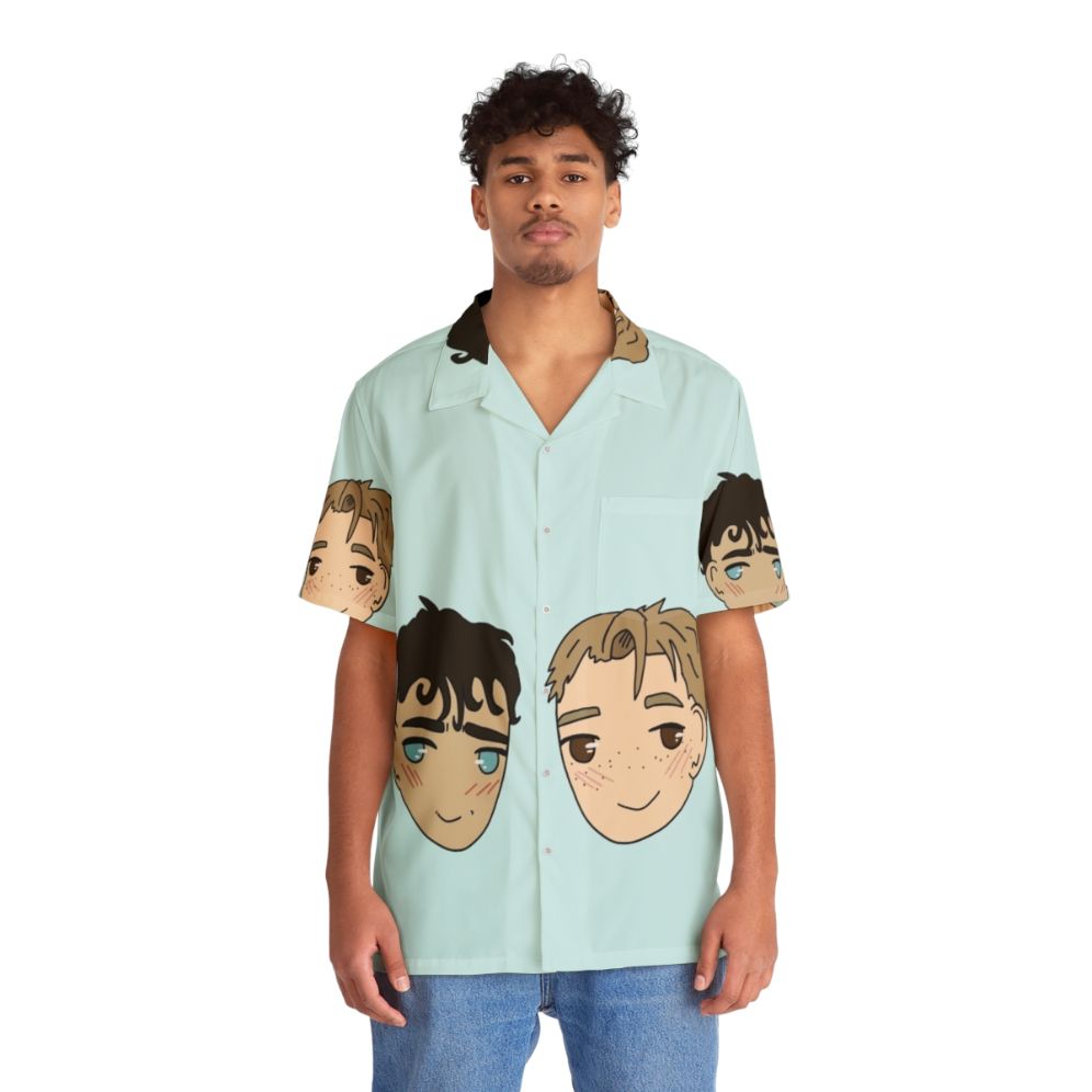 Nick And Charlie Heartstopper Inspired Hawaiian Shirt - People Front