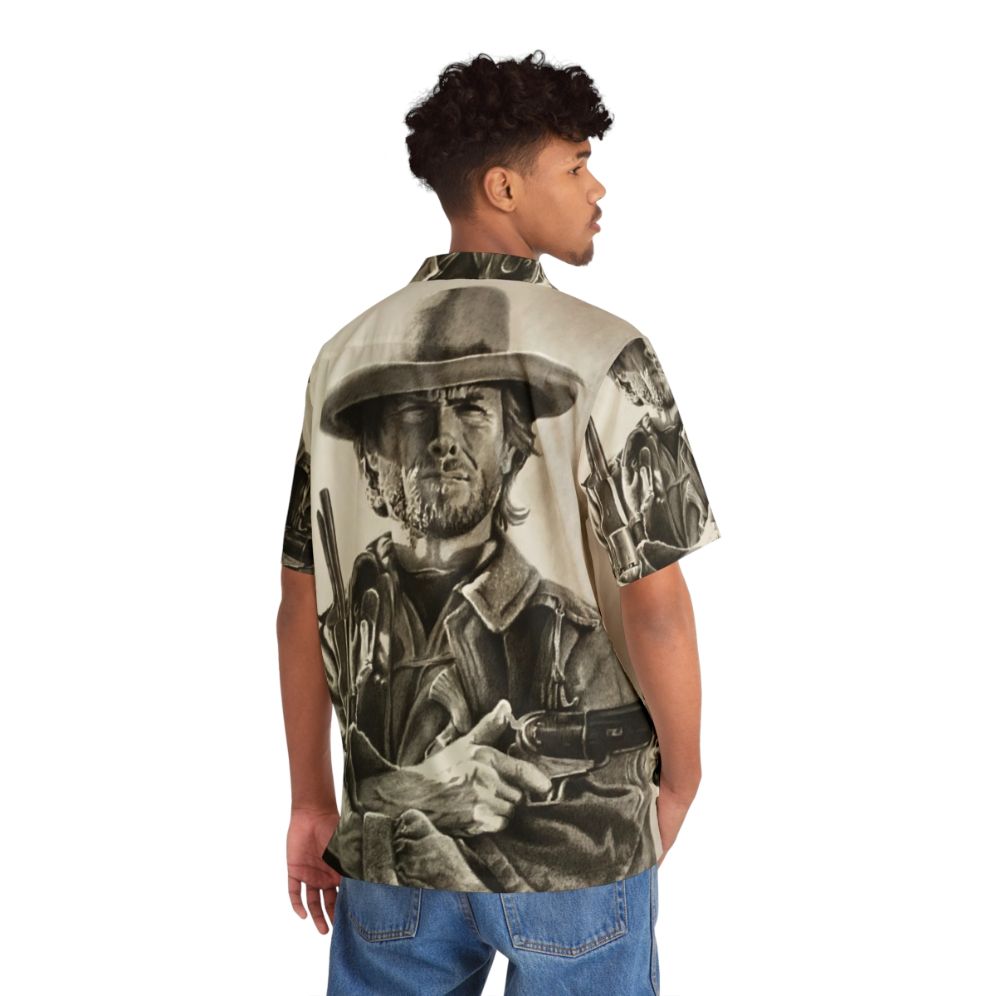 Clint Eastwood Sketch Hawaiian Shirt - People Back