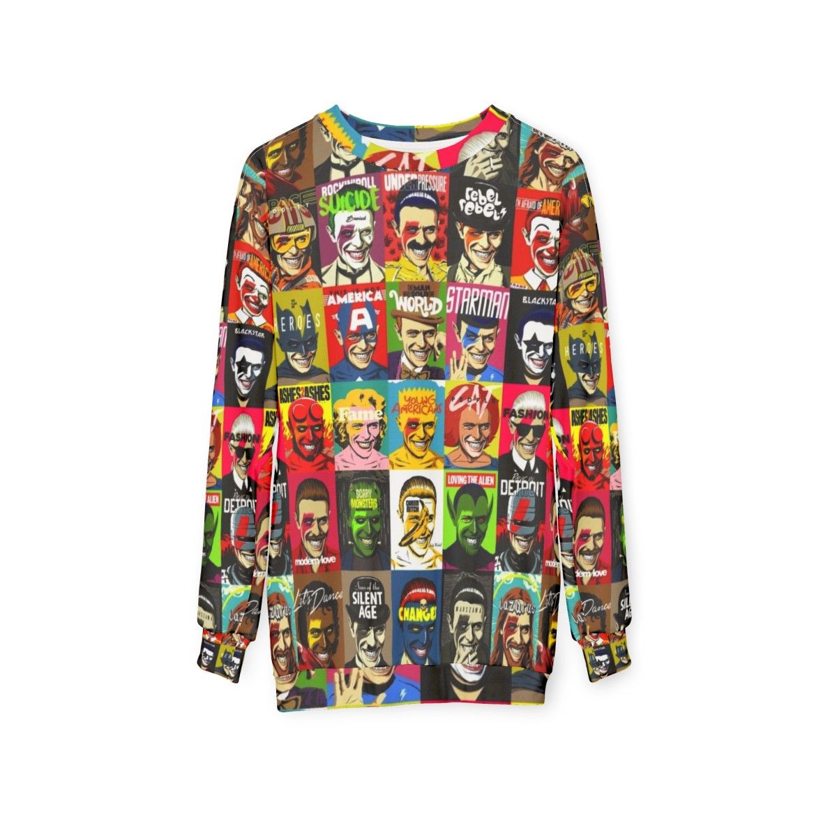 Retro "All The Changes" 80s pop culture sweatshirt - hanging