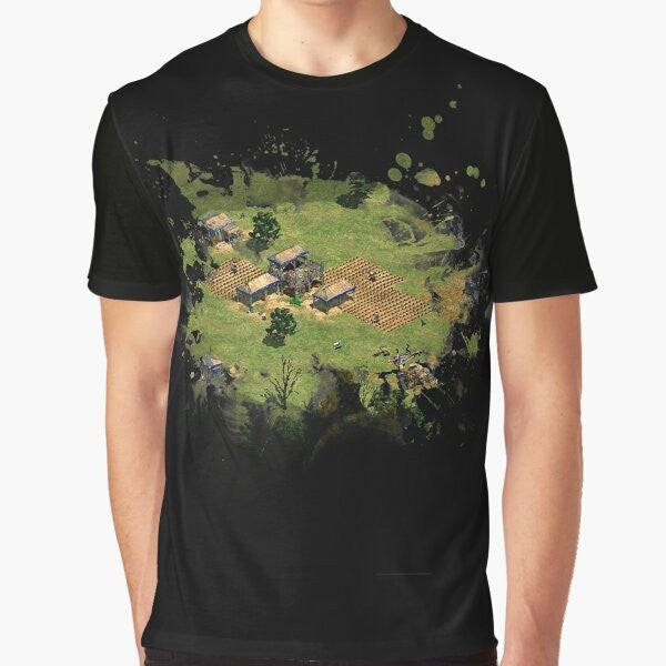 Vintage "Age of Empires" graphic t-shirt featuring classic gaming logo and design