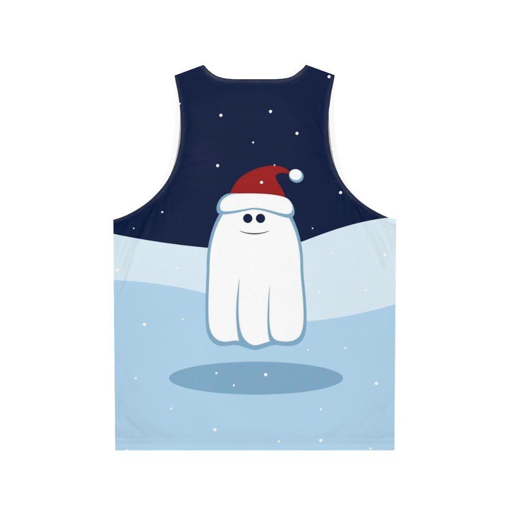 Cute Christmas ghost unisex tank top - Back