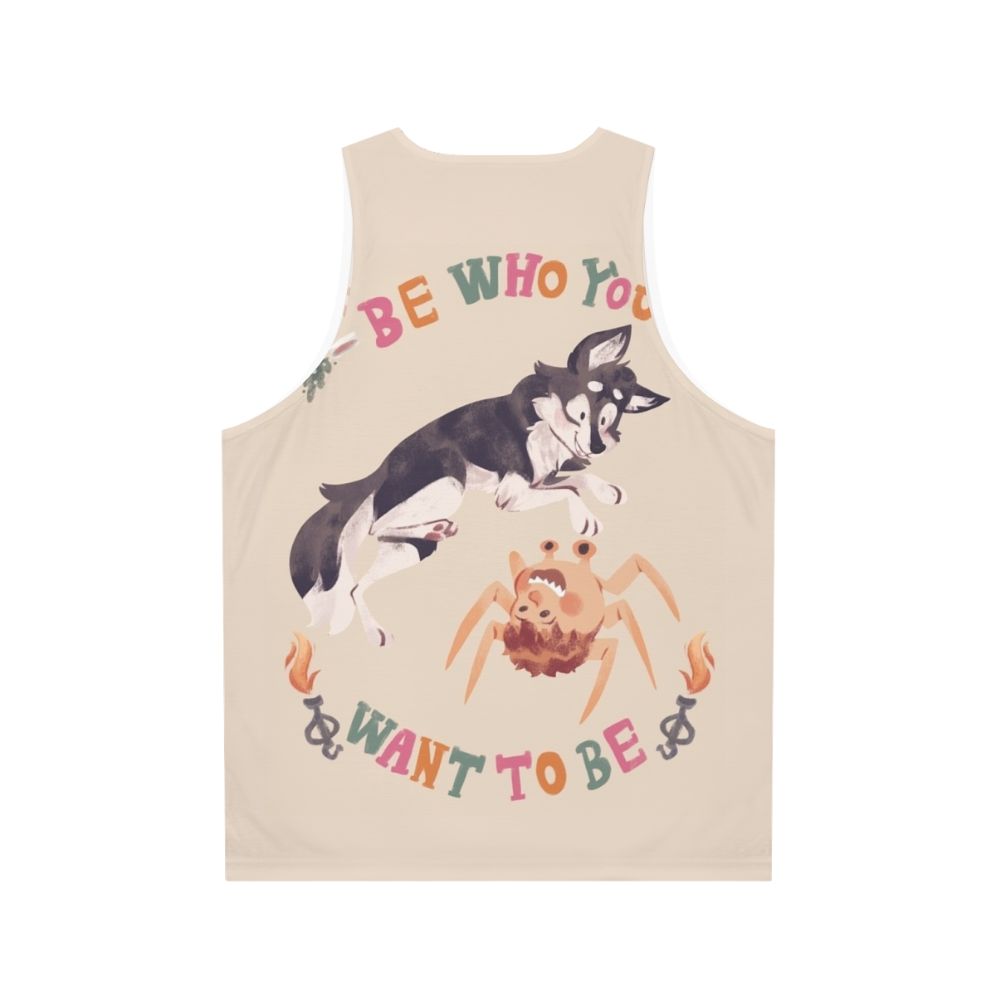 Unisex horror movie inspired graphic tank top - Back