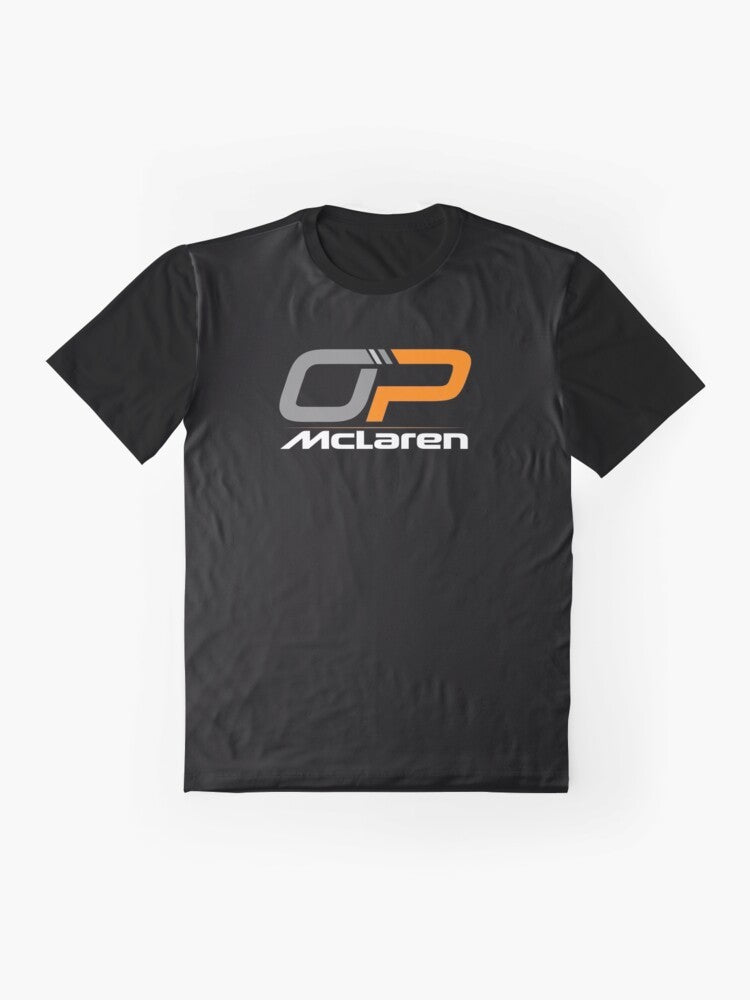 Oscar Piastri McLaren F1 Racing Graphic T-Shirt - Flat lay