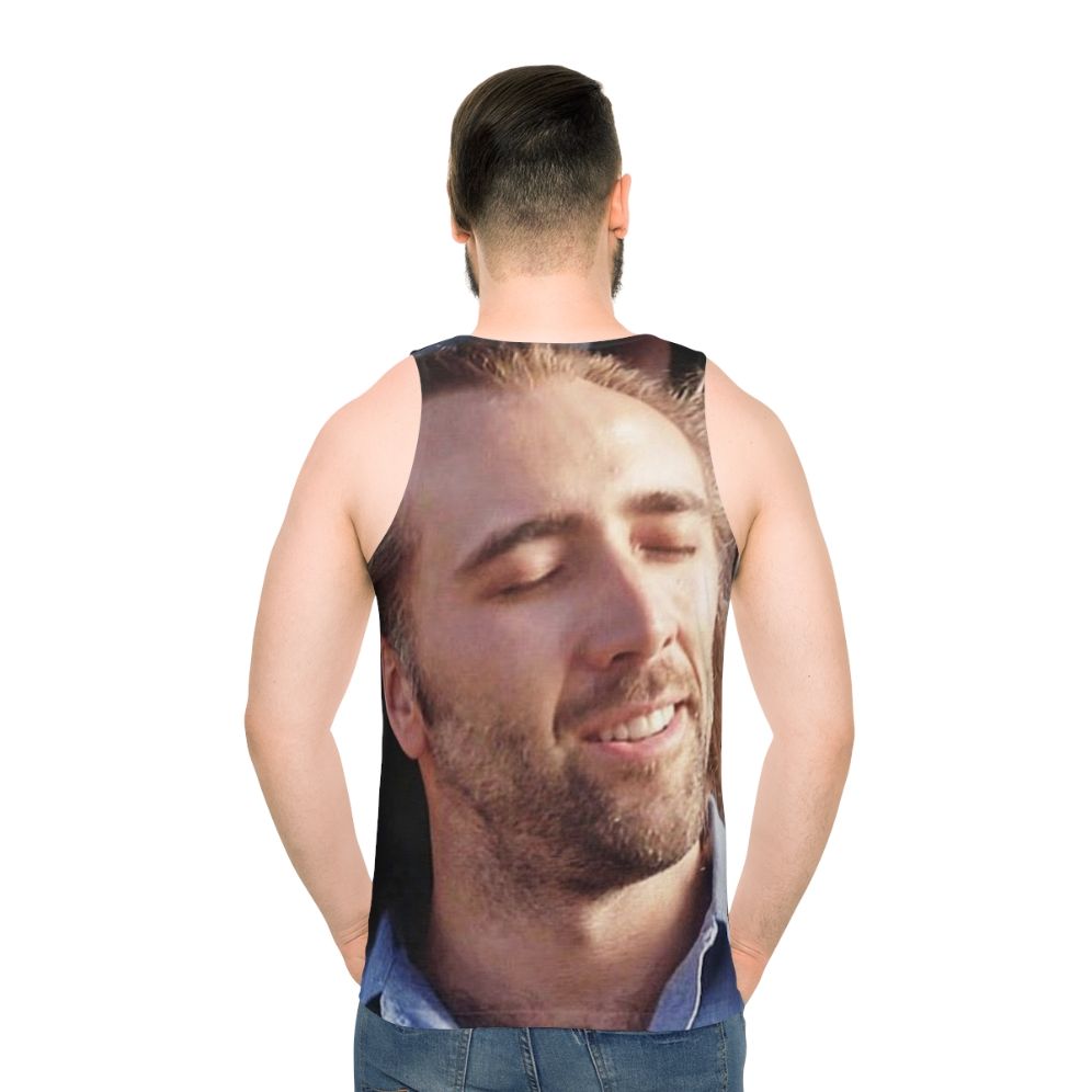 Nicolas Cage Unisex Tank Top - men back