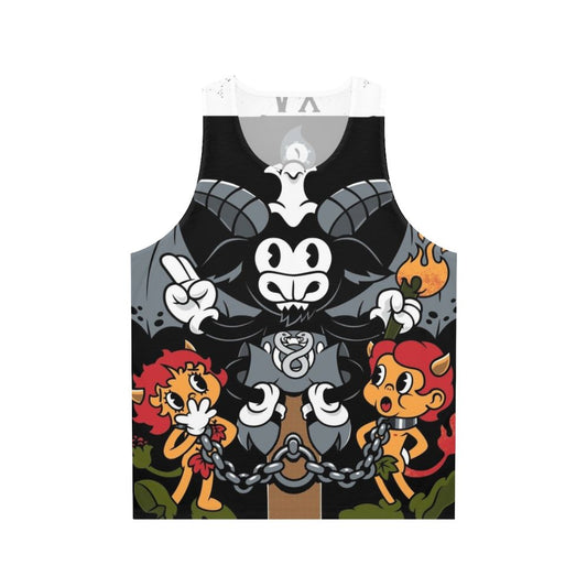 Baphomet tarot card gothic occult tank top