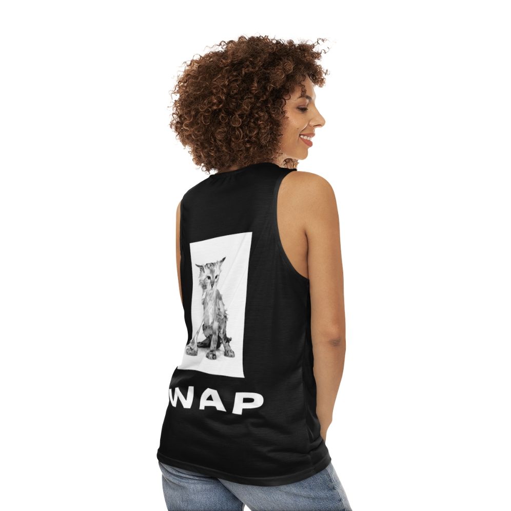 Unisex cat lover tank top - women back